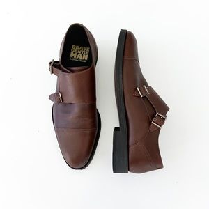 Brave Gentleman Innovator Double Monk Buckle Shoes